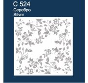 С524 «БС» Плита потол ламинир. Серебро «Шелк»/42-168