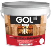Краска для печей и каминов GOL белая 1 кг/12