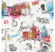 Лондон-6 (мол.с цвет)/Обои симплекс С6 БР-ГП/24