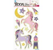 8201 RКA Единорог День-Ночь 21х41см (Светящ.влагост)/Наклейка/