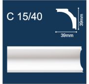 С15/40 Плинтус потолочный экстр.2м(39*39)/95