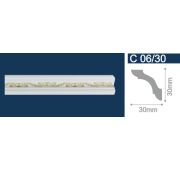 С06/30 Алма ЗОЛОТО  Плинтус потолочный экстр.2м(30*30)/140