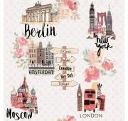 Д860-05 Амстердам роз/персик.Обои дупл./С6/12