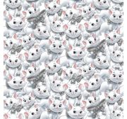 Д904-06 Котики бел/сер.Обои дупл./С6/12