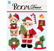 8725 РSX Санта (имитация вязки) 18х18см (влагост.,3D) (НГ) наклейка/12