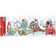 0414 ВК-А WDX Сказочный город 21х53см(стат.,влагост.,д/окон и зеркал) (НГ) наклейка/12