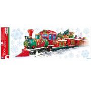 0414 ВК-В WDX Рождественский поезд 21х53см(стат.,влагост.,д/окон и зеркал) (НГ) наклейка/12