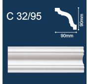 С32/95 «БС» Плинтус потолочный экстр.2м (90*90)/25