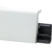 Плинтус HDPS Quadro 80мм белый 2м универсальный монтаж/20